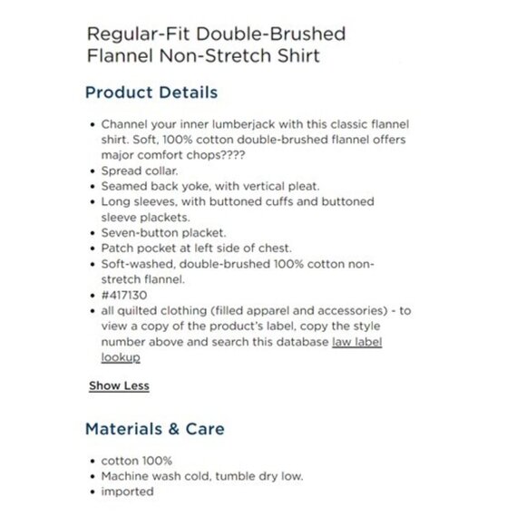 NWT-Old Navy Regular-Fit Double Brushed Flannel Non-Stretch Shirt - S - Picture 3 of 4